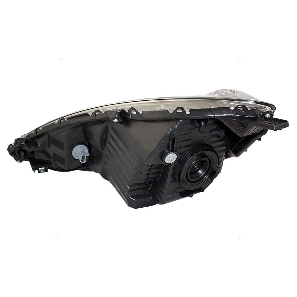 Brock Replacement Passengers Headlight Headlamp with Chrome Bezel Compatible with 2009-2011 Fit Sport 33100TK6A11