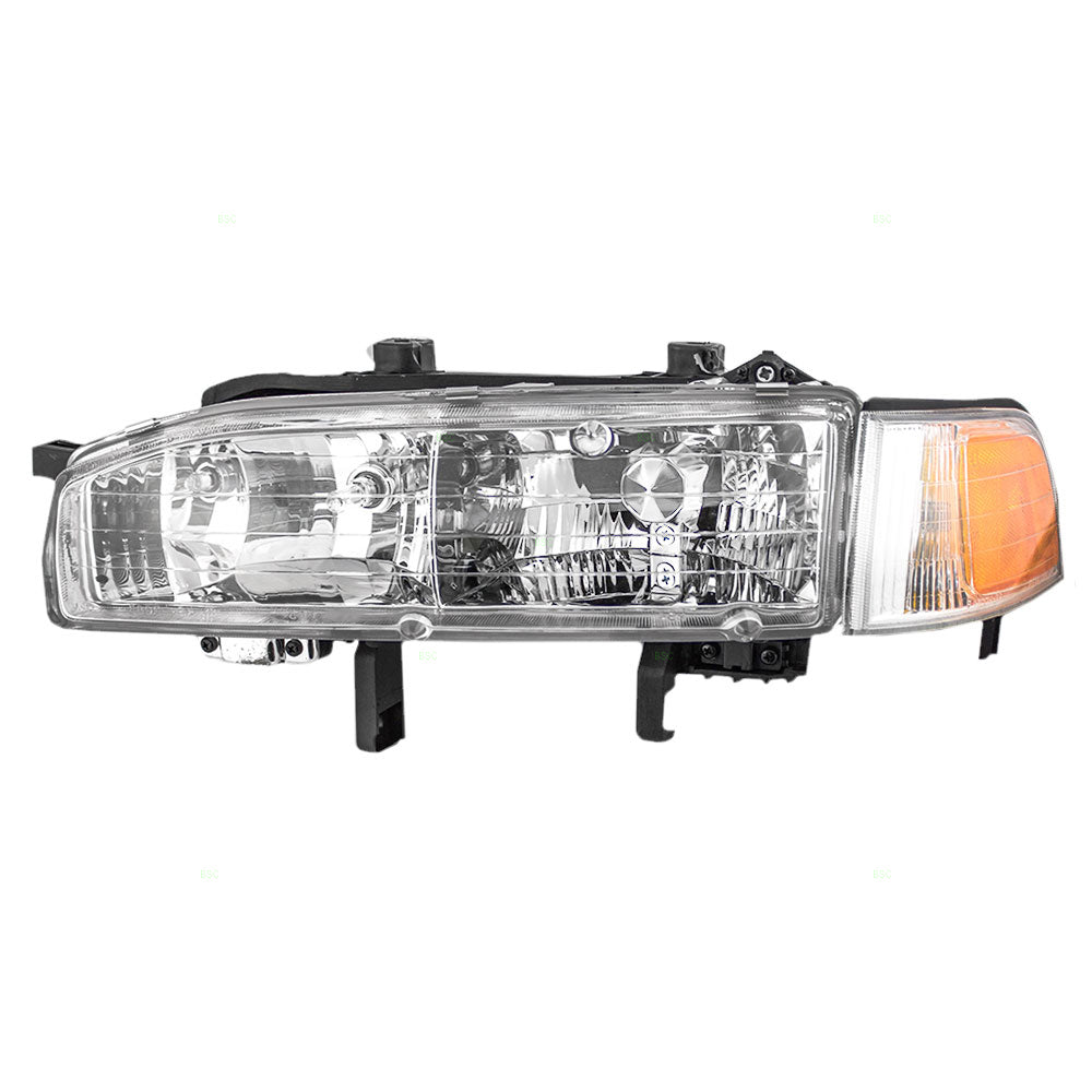 Brock Replacement Drivers Combination Headlight Headlamp Compatible with Accord 33150SM4A04