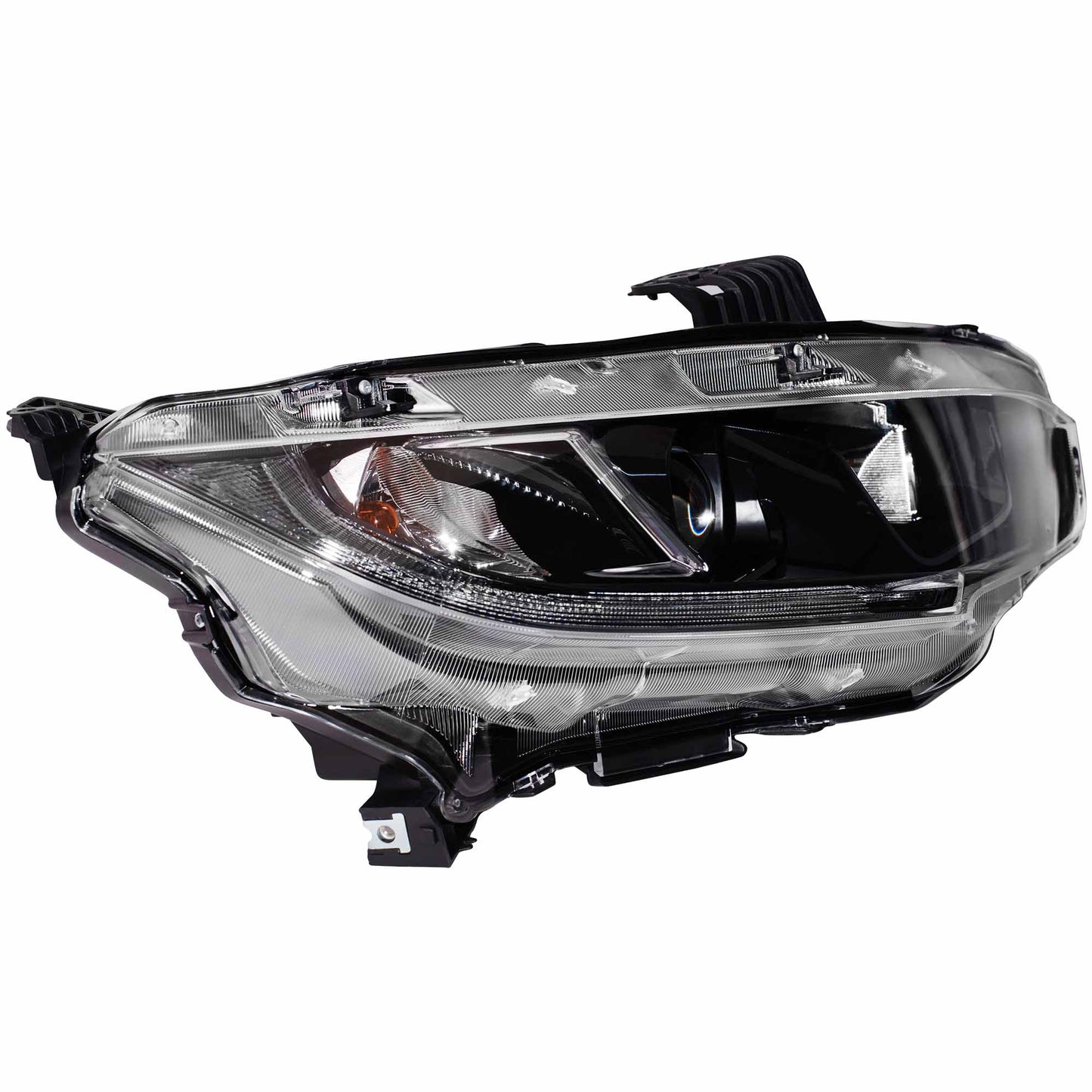 CAPA Certified Halogen Combination Headlight Assembly With Black Bezel Passenger Side Right For 2019-2021 Honda Civic
