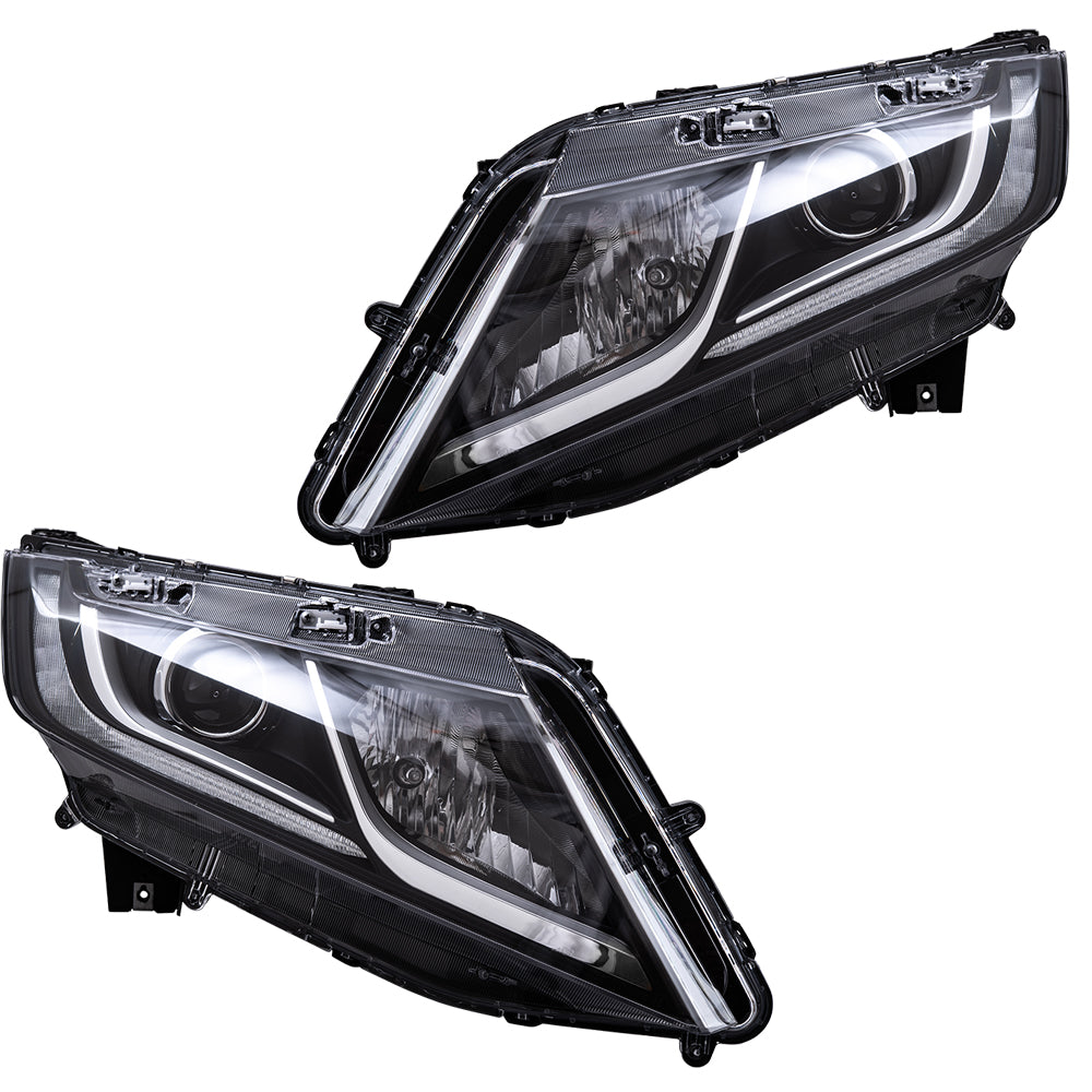 2018-2020 Honda Odyssey Halogen Combination Headlight Assembly With Daytime Running Light Set LH+RH
