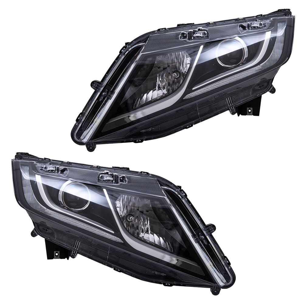 2018-2020 Honda Odyssey Halogen Combination Headlight Assembly With Daytime Running Light Set LH+RH