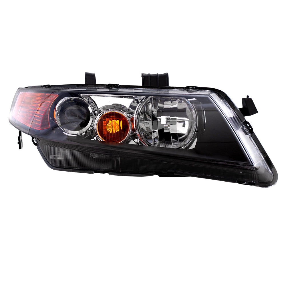 Fits Acura TSX 04 05 Passengers HID Headlight Assembly - Lens w/ Black Housing