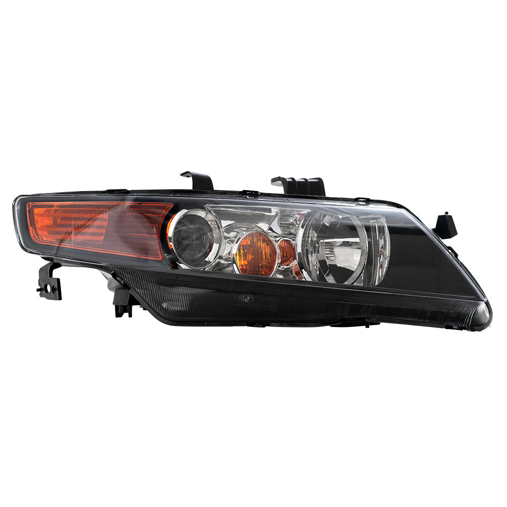 Fits Acura TSX 04 05 Passengers HID Headlight Assembly - Lens w/ Black Housing