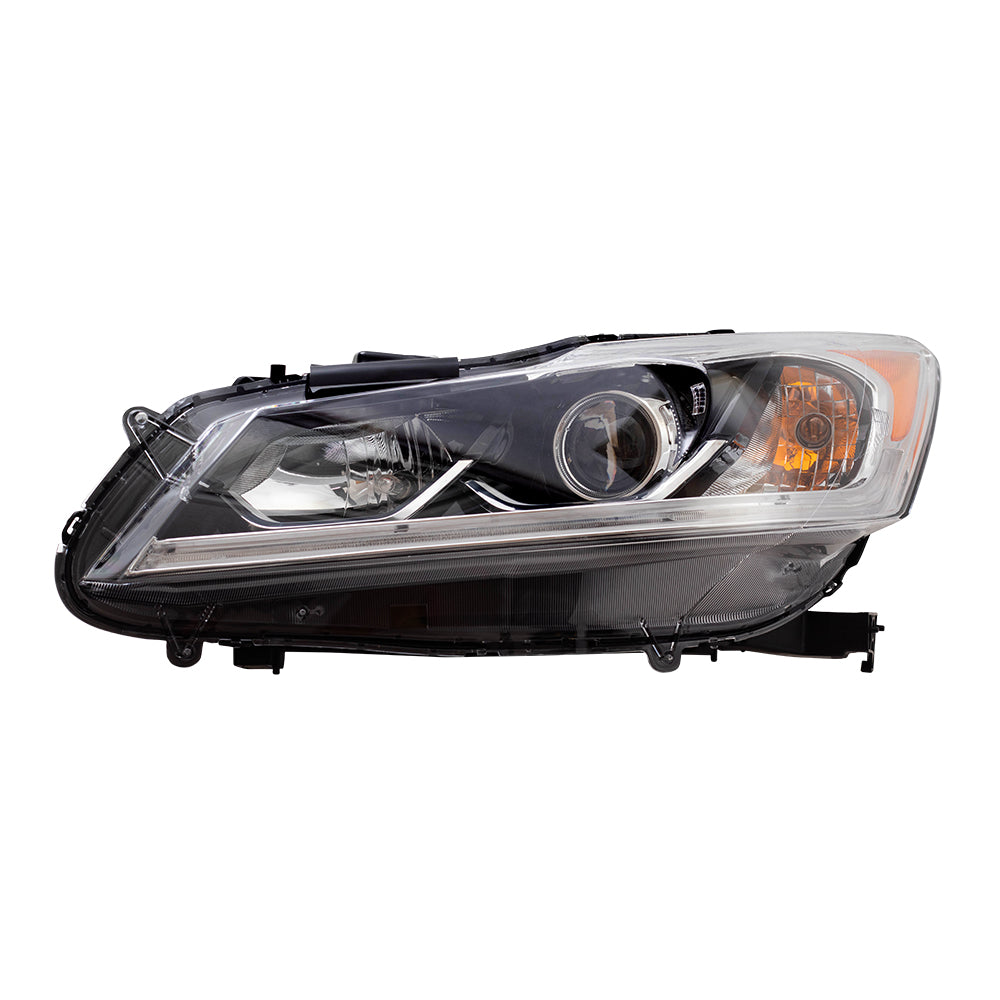 Brock Replacement Driver Halogen Headlight Compatible with 16-17 Accord Sedan