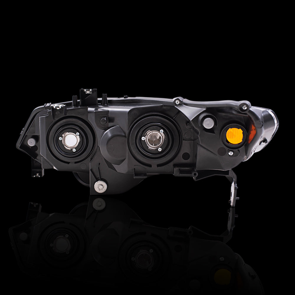 Brock Replacement Halogen Combination Headlight Unit Set Compatible with 2006-2009 Honda Civic Si Coupe
