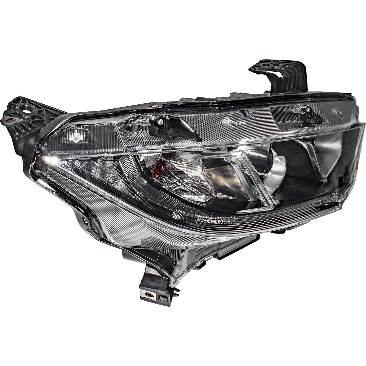CAPA Certified Halogen Combination Headlight Assembly With Chrome Bezel Passenger Right For 2016-2020 Honda Civic Sedan 2016-2019 Honda Civic Coupe 2017-2018 Honda Civic Hatchback