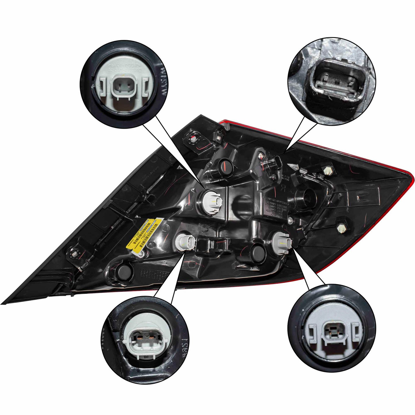 CAPA Certified Combination Tail Light Assembly Body Mounted Driver Left For 2016-2021 Honda Civic Sedan