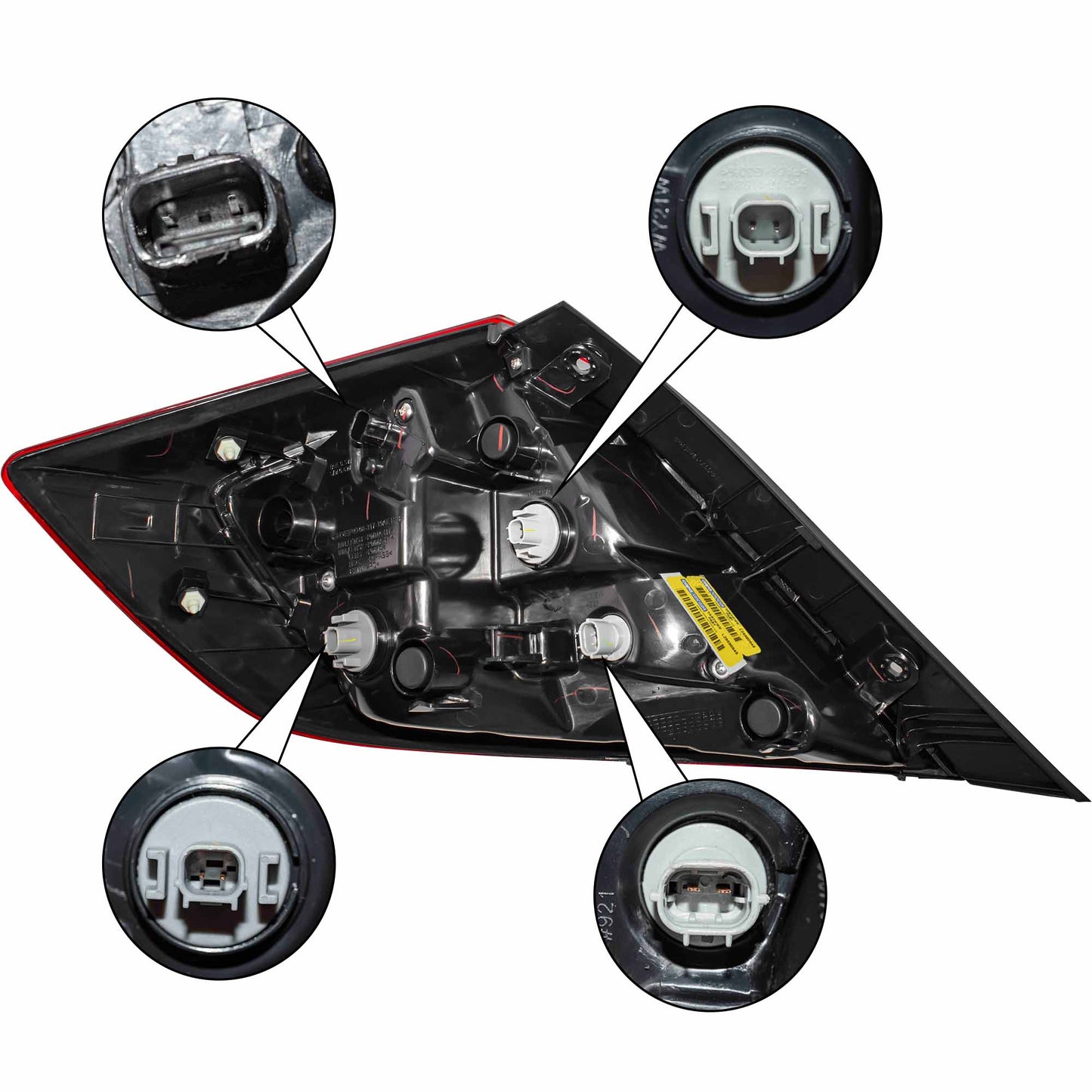 CAPA Certified Combination Tail Light Assembly Body Mounted Passenger Right For 2016-2021 Honda Civic Sedan