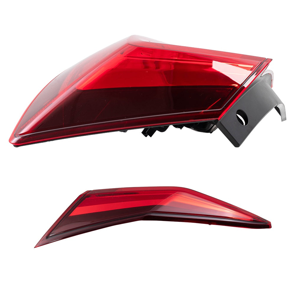 Combination Passenger Right Tail Light Assembly Set Body and Lid Mounted 2 Piece Set for 2016-2021 Honda Civic Sedan