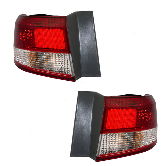 Brock Replacement Driver and Passenger Taillights Tail Lamps Compatible with 03-04 Accord 33551-SDA-A01 33501-SDA-A01