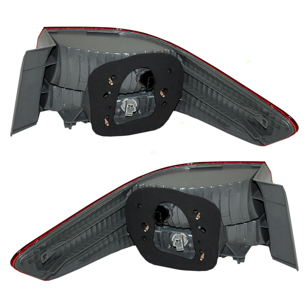 Brock Replacement Driver and Passenger Taillights Tail Lamps Compatible with 03-04 Accord 33551-SDA-A01 33501-SDA-A01