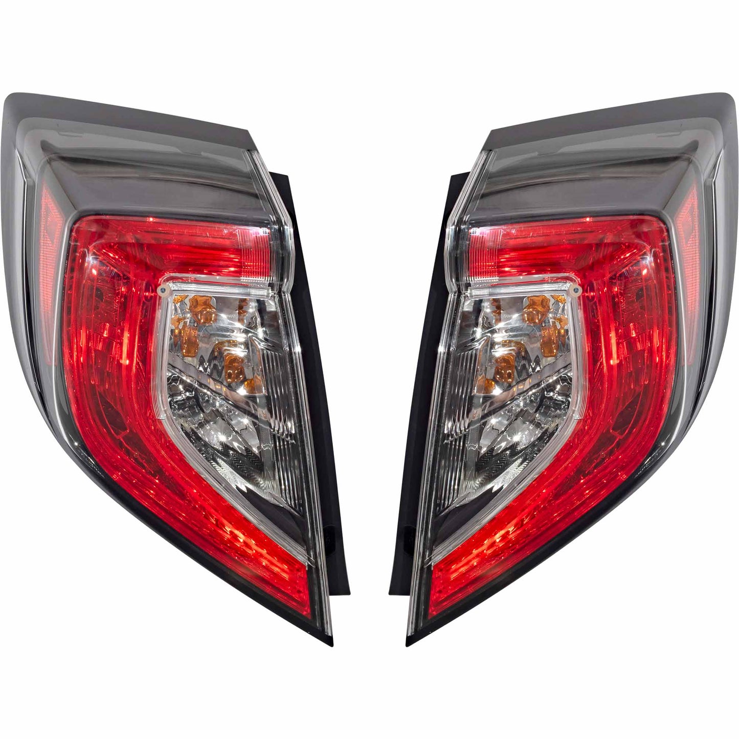 Combination Tail Light Assembly Set Body Mounted Driver Side Left Passenger Side Right For 2017-2021 Honda Civic Hatchback 2017-2021 Honda Civic Type R
