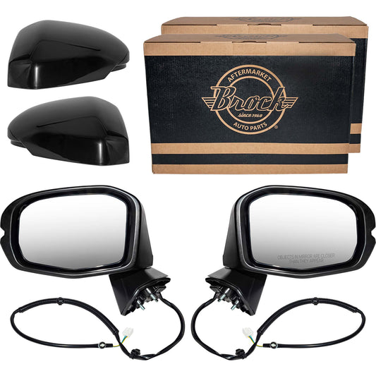 Power Door Mirror Set Driver Side Left Passenger Side Right Paint To Match Black Without Heat-Turn Signal Light-Blind Spot Detection for 2023-2025 Honda HR-V LX