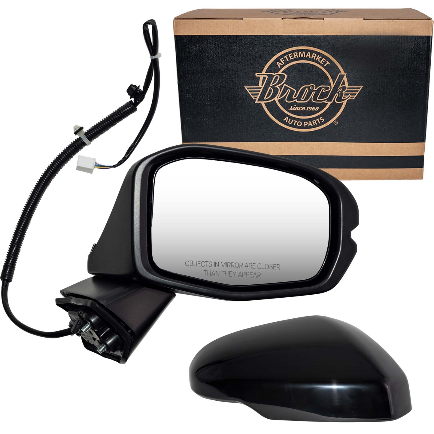Power Door Mirror Paint To Match Black With Turn Signal Light Without Heat-Blind Spot Detection Passenger Side Right for 2023-2025 Honda CR-V LX