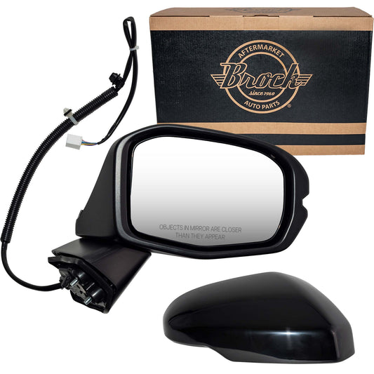 Power Door Mirror Paint To Match Black With Turn Signal Light Without Heat-Blind Spot Detection Passenger Side Right for 2023-2025 Honda CR-V LX