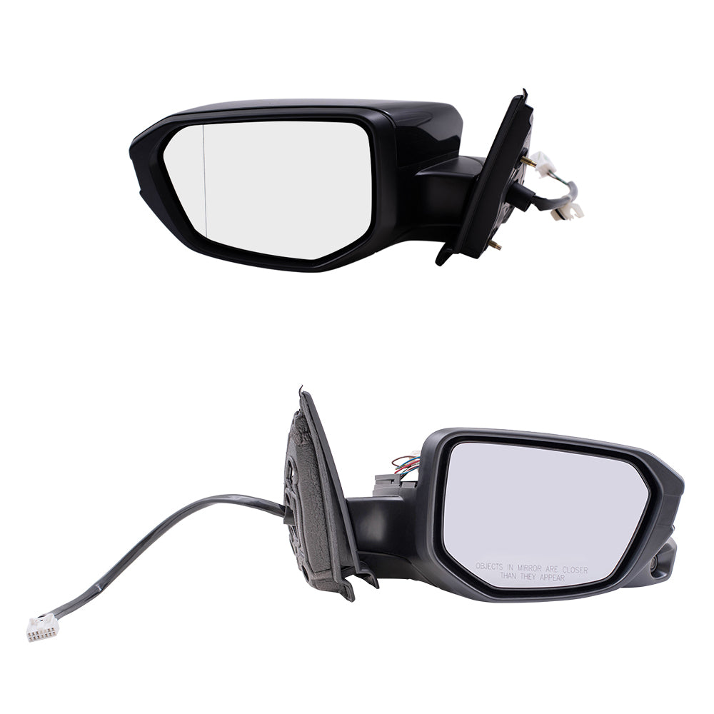 2016 Honda Civic Sedan North America Built Power Mirror Paint To Match Black With Heat-RH Side View Camera Without Signal Set LH+RH