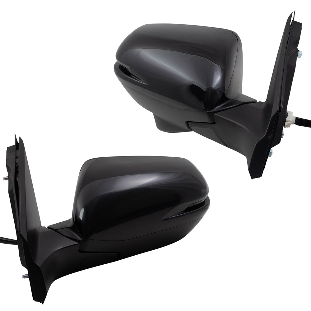 Brock Replacement Pair Power Side View Mirrors Heated Signal Set Compatible with 2015-2016 CR-V 76258-T1W-A21 76208-T1W-A21 76258T1WA21 76208T1WA21