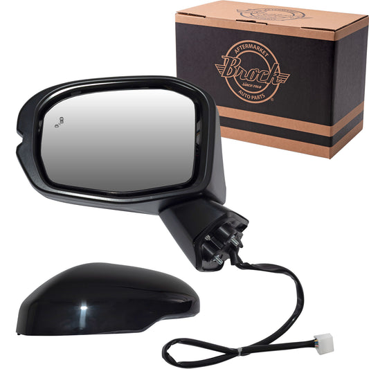 Power Door Mirror Paint To Match Black With Heat-Turn Signal Light-Blind Spot Detection Driver Left for 2023-2025 Honda CR-V EX/EX-L/Sport 2023-2025 Honda CR-V Hybrid