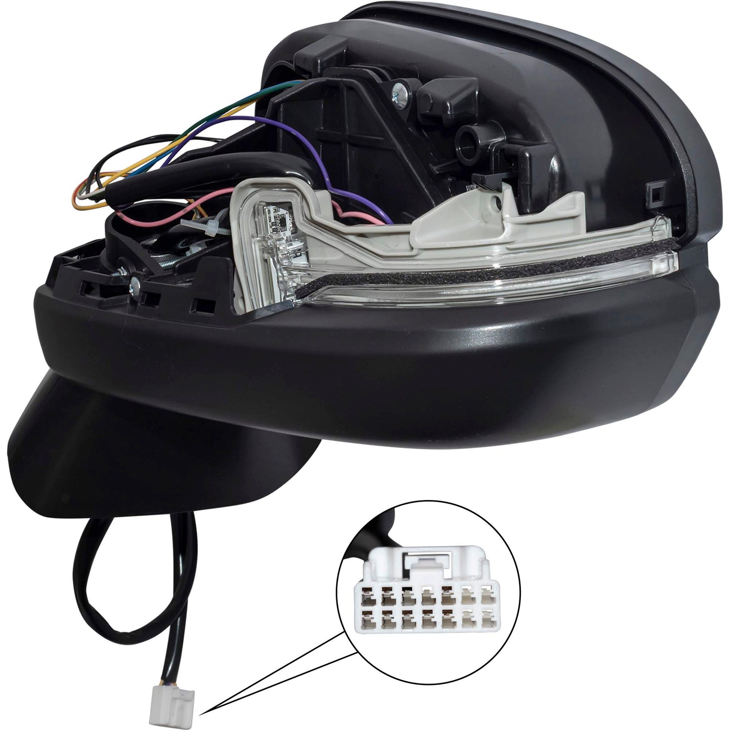 Power Door Mirror Paint To Match Black With Heat-Turn Signal Light-Blind Spot Detection Driver Left for 2023-2025 Honda CR-V EX/EX-L/Sport 2023-2025 Honda CR-V Hybrid