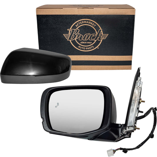 Power Door Mirror Paint to Match Black Cover With Heat-Turn Signal Light-Memory-Blind Spot Detection Without Side View Camera Driver Side Left for 2023-2025 Honda Pilot EX-L/Touring