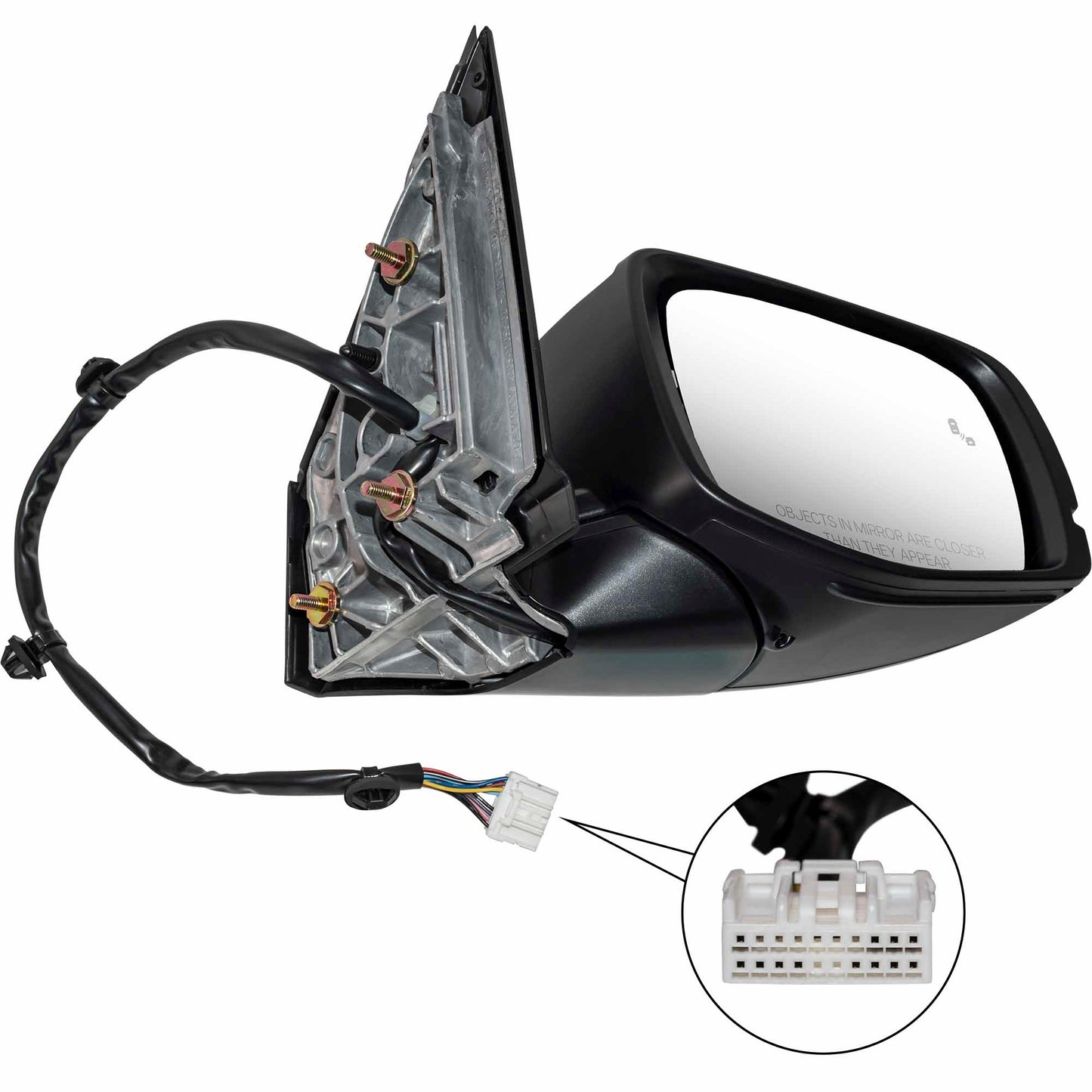 Power Door Mirror Paint to Match Black Cover With Heat-Turn Signal Light-Memory-Blind Spot Detection Without Side View Camera Set Driver Side Left Passenger Side Right for 2023-2025 Honda Pilot EX-L/Touring