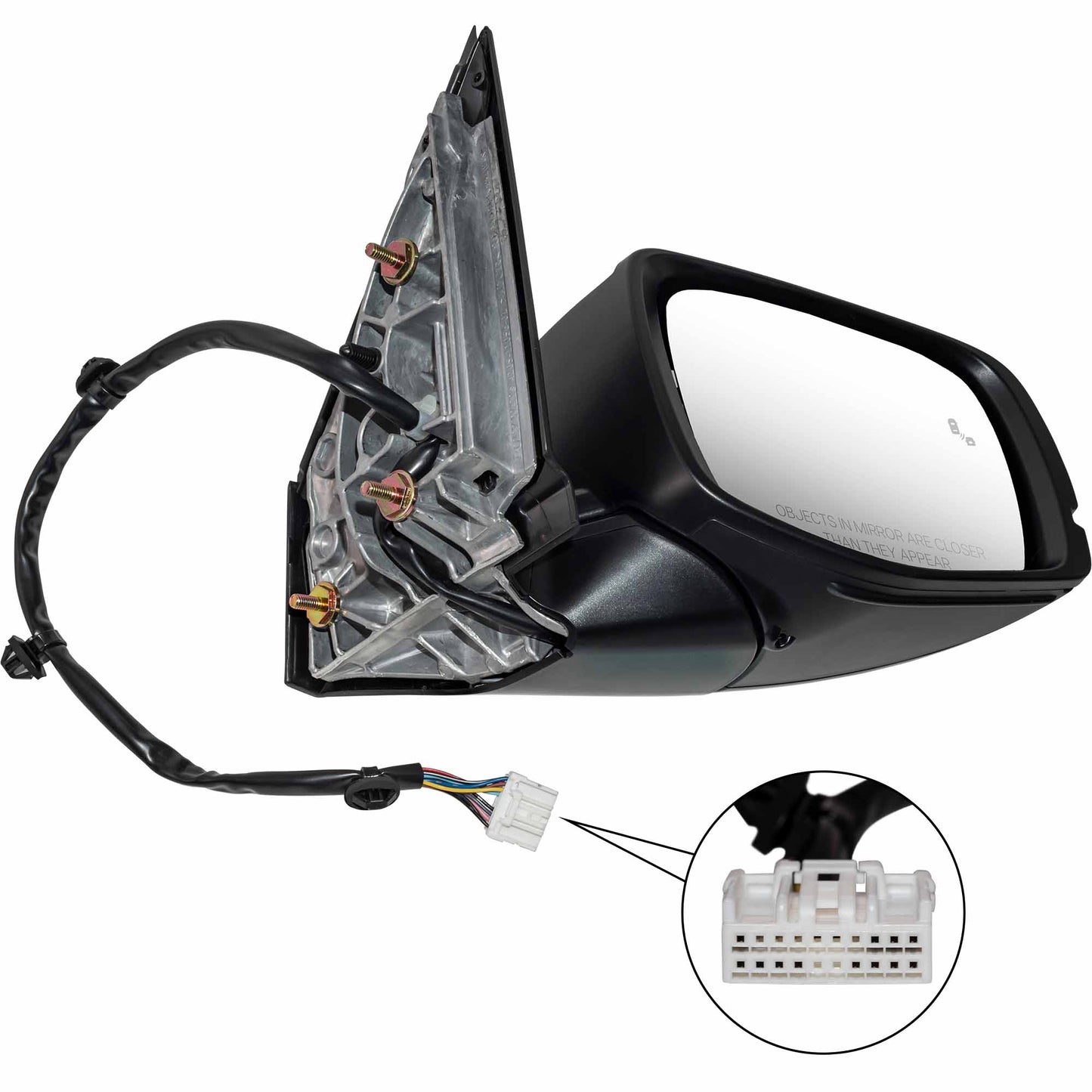 Power Door Mirror Paint to Match Black Cover With Heat-Turn Signal Light-Memory-Blind Spot Detection Without Side View Camera Passenger Side Right for 2023-2025 Honda Pilot EX-L/Touring