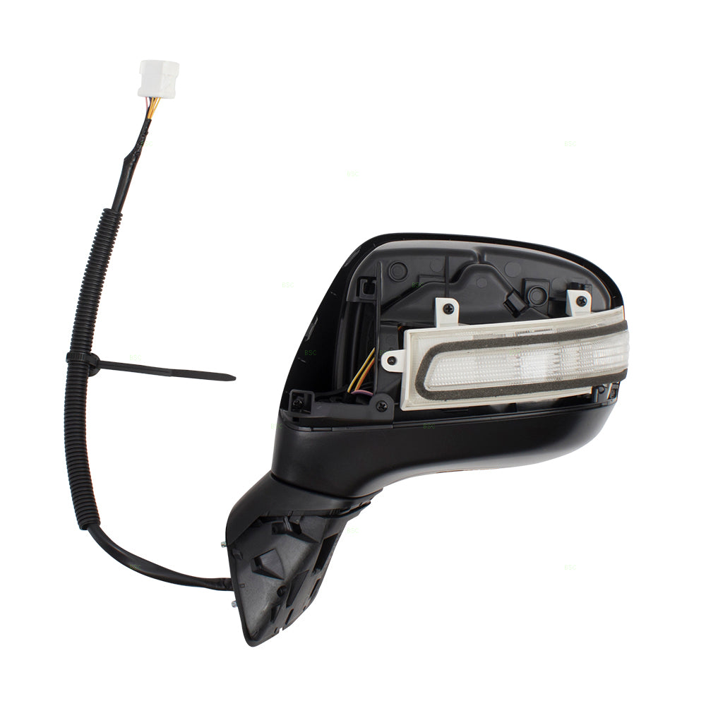 Brock Replacement Drivers Power Side View Mirror Heated w/ Signal Left Compatible with 12-13 Civic Hybrid 76258TR2306 76258TT1306