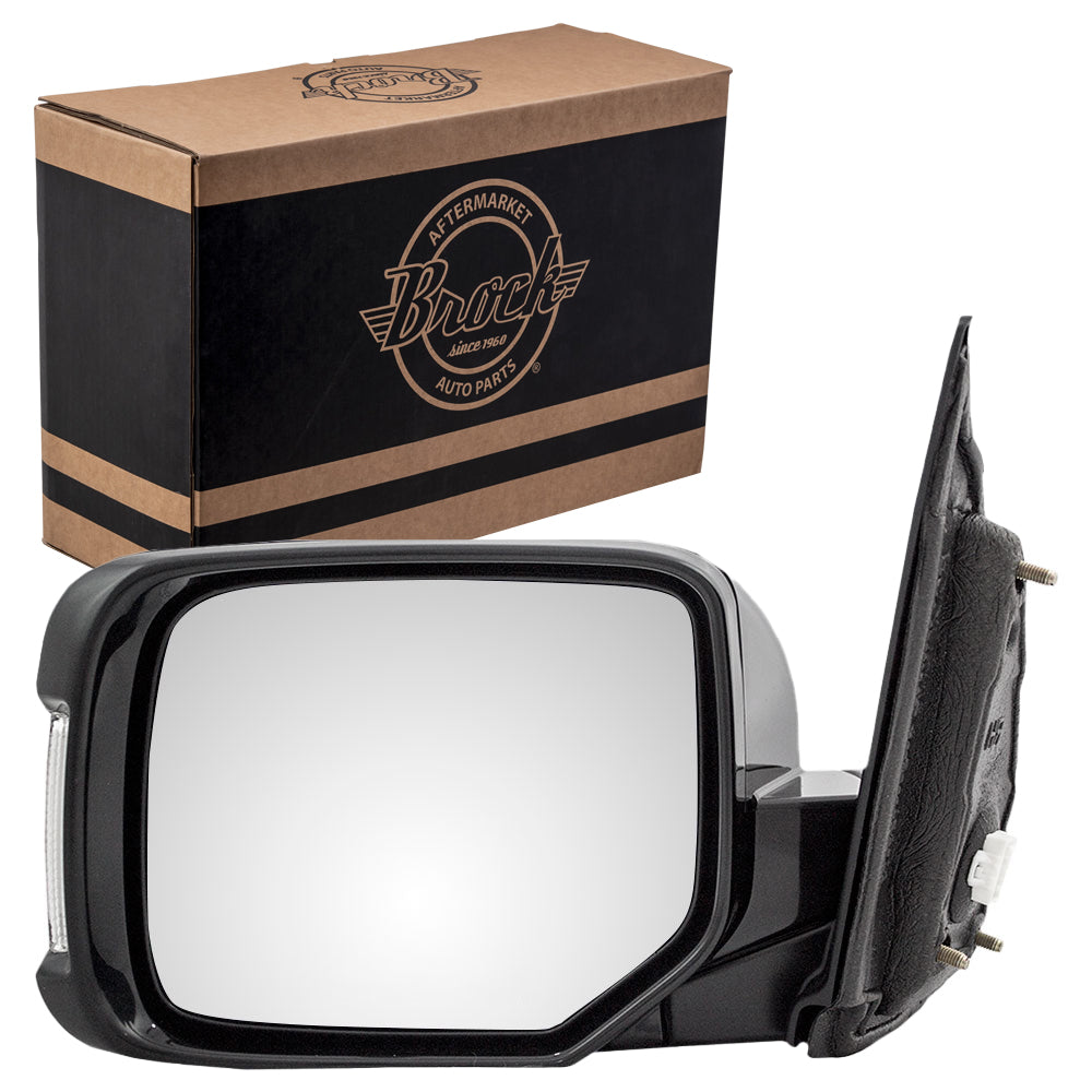 Brock Replacement Drivers Power Side View Mirror Heated Memory Signal Compatible with Pilot SUV 76250-SZA-A33ZE