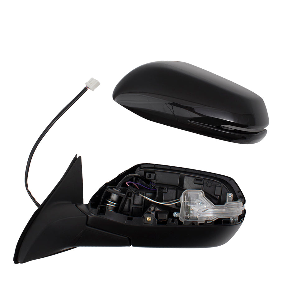 Brock Replacement Power Side View Mirrors Driver and Passenger Heated w/ Signal Compatible with 16-18 HR-V 76258T7W309 76208T7W309