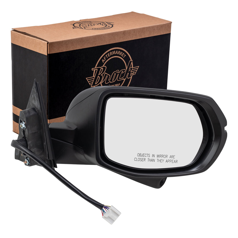 Brock Replacement Passengers Power Side View Mirror Heated w/ Signal Camera Compatible with 16-18 HR-V 76208T7W309
