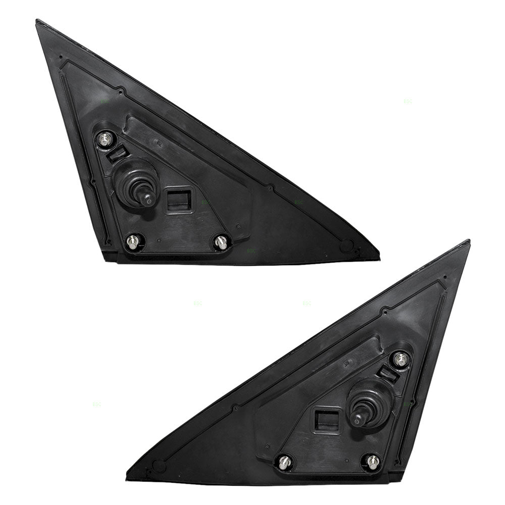Brock Replacement Driver and Passenger Manual Remote Side View Mirror Compatible with 2001-2005 Civic Coupe 76250-S5P-A01 76200-S5P-A01