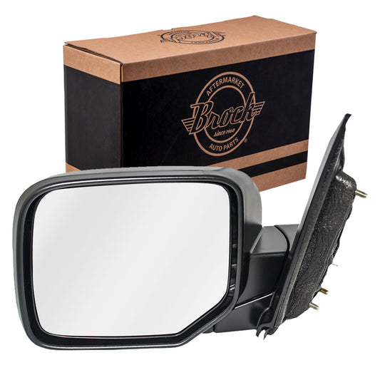 Brock Replacement Drivers Power Side View Mirror Textured Compatible with 2009-2015 Pilot SUV 76258-SZA-A01ZA
