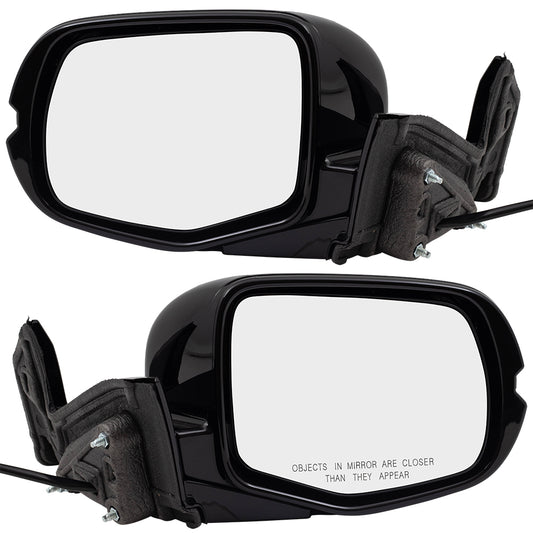 2017-2020 Honda Ridgeline Sport Power Door Mirror Assembly Paint To Match Black Manual Folding Without Heat-Signal-Memory-Auto Dimming-RH Side View Camera Set LH+RH