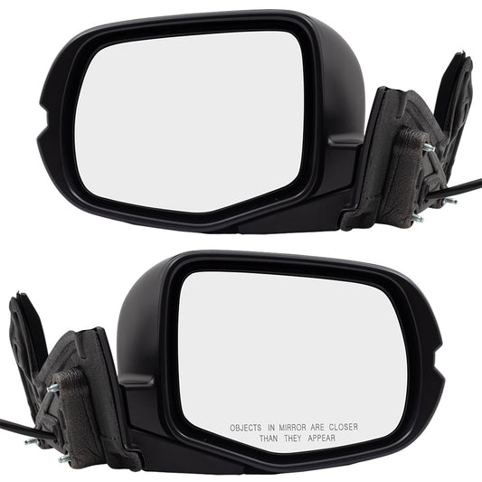 2017-2023 Honda Ridgeline RTL FWD/RTL-T FWD/RTS Power Door Mirror Assembly Paint To Match Black Manual Folding Without Heat-Signal-Memory-Auto Dimming-RH Side View Camera Set LH+RH 2019-2021 Honda Passport Sport