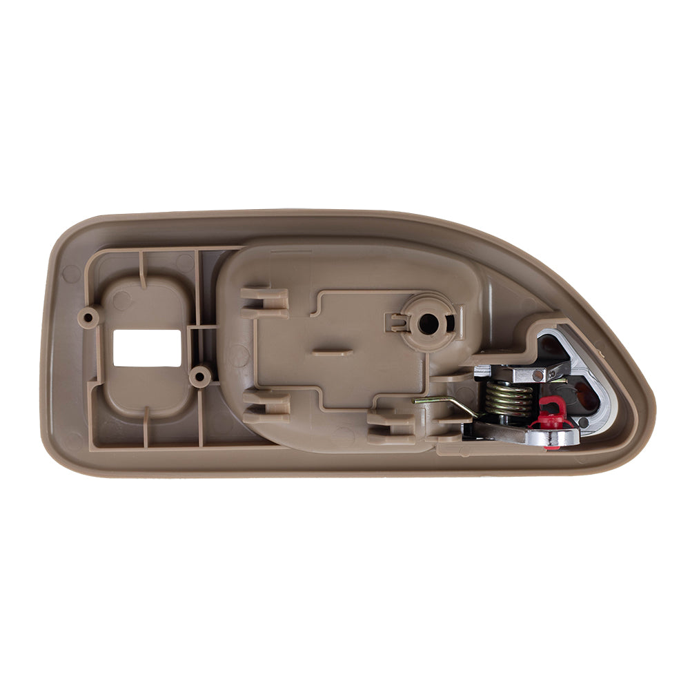 AUTOANDART Brock Replacement Drivers Front Inside Interior Door Handle Beige & Chrome Compatible with Accord Sedan Wagon 72165-SV4-003ZE
