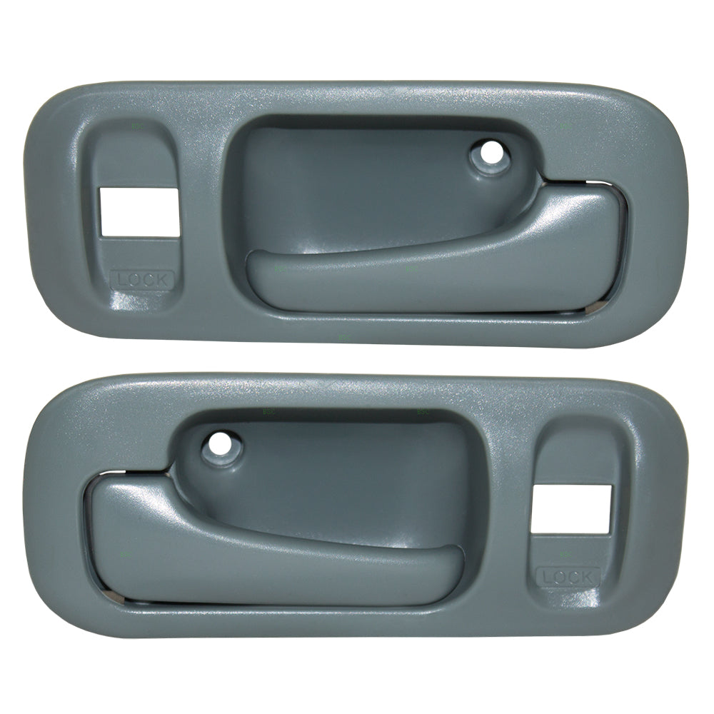 Brock Replacement Pair Set Front Inside Interior Inner Door Handles Green / Fern Compatible with Odyssey 72164SX0003ZD 72124SX0003ZD