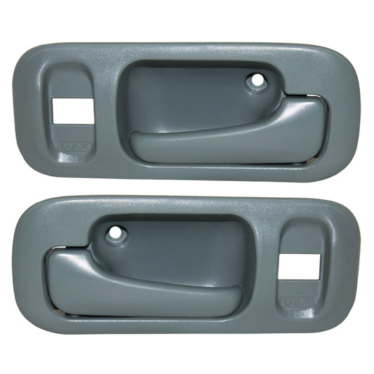 Brock Replacement Pair Set Front Inside Interior Inner Door Handles Green / Fern Compatible with Odyssey 72164SX0003ZD 72124SX0003ZD