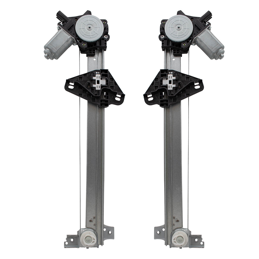 Brock Replacement Pair Power Window Regulators with Motors Compatible with 2007-2012 RDX Driver and Passenger Set Rear Assemblies 72750STKA02 72710STKA02