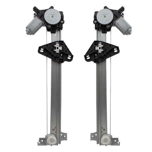Brock Replacement Pair Power Window Regulators with Motors Compatible with 2007-2012 RDX Driver and Passenger Set Rear Assemblies 72750STKA02 72710STKA02