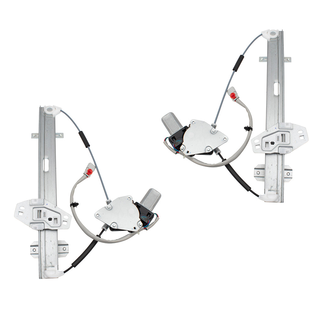 Brock Replacement Pair Set Front Power Window Lift Regulators w/ Motor Assemblies Compatible with 99-01 TL 72250S0KA03 72210S0KA03
