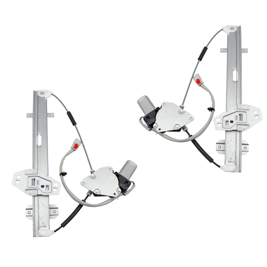 Brock Replacement Pair Set Front Power Window Lift Regulators w/ Motor Assemblies Compatible with 99-01 TL 72250S0KA03 72210S0KA03