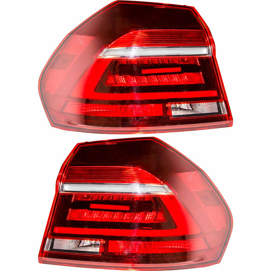 LED Combination Tail Light Assembly Set Driver Side Left Passenger Side Right Body Mounted for 2017-2019 Volkswagen Passat