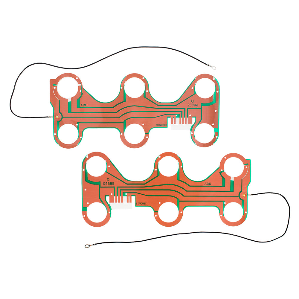 Brock Replacement Pair Set Taillight Rear Tail Lamp Circuit Boards Compatible with 1985-1993 240 Series Sedan 1312420 1312421