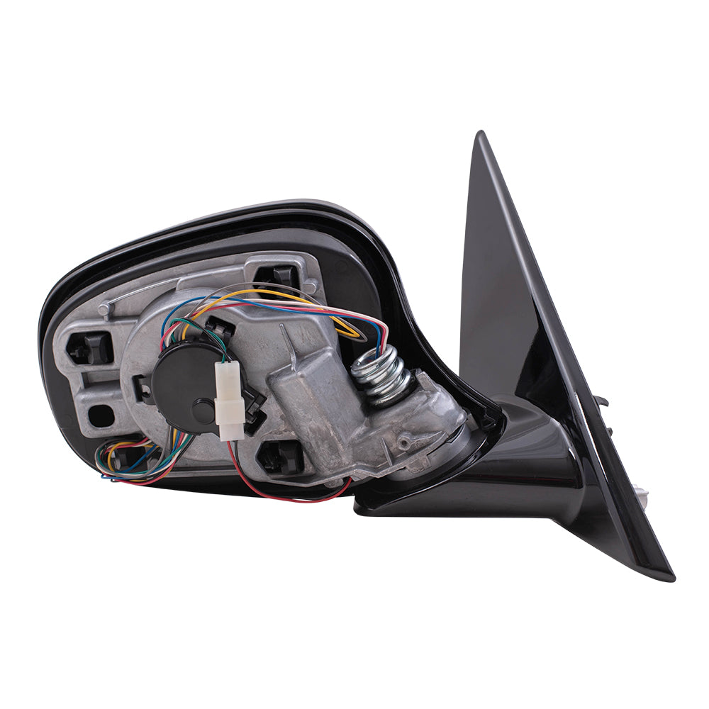 Brock Replacement Set Driver and Passenger Power Folding Side Mirrors Heated Memory Reverse Tilt Shadow Line Blue Glass Compatible with 2009-2012 328i 328xi E91 Wagon