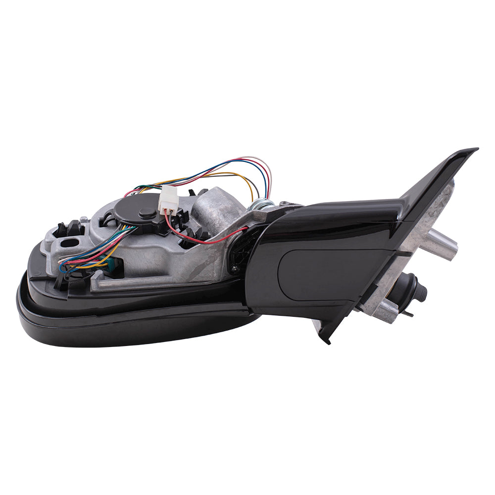 Brock Replacement Set Driver and Passenger Power Folding Side Mirrors Heated Memory Reverse Tilt Shadow Line Blue Glass Compatible with 2009-2012 328i 328xi E91 Wagon