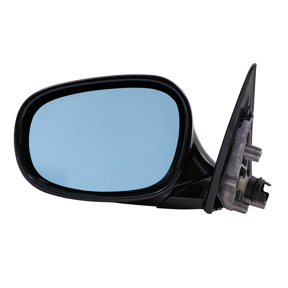 Brock Replacement Driver Power Folding Side Mirror Heated Memory Reverse Tilt Shadow Line Blue Glass Compatible with 2009-2012 328i 328xi E91 Wagon