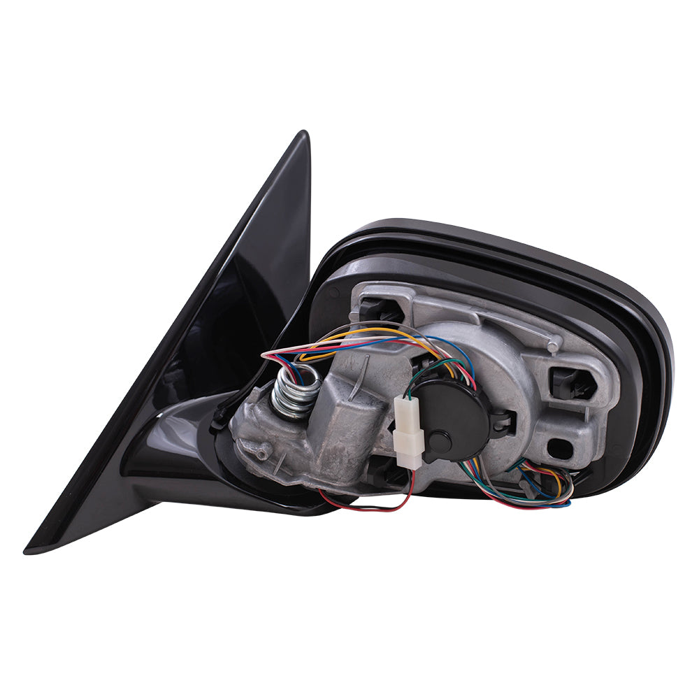 Brock Replacement Driver Power Folding Side Mirror Heated Memory Reverse Tilt Shadow Line Blue Glass Compatible with 2009-2012 328i 328xi E91 Wagon