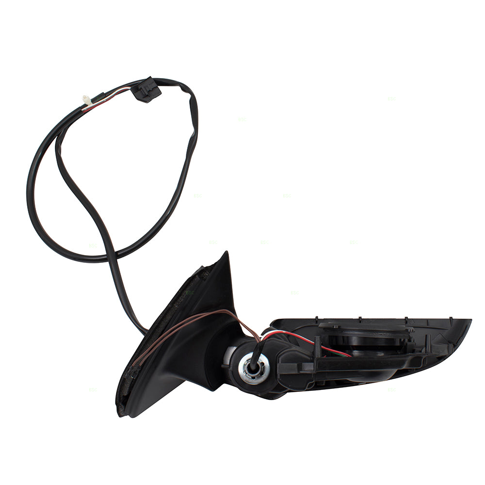 Brock Replacement Pair Set Power Side View Mirrors Heated PTM Gray Compatible with A4 RS4 S4