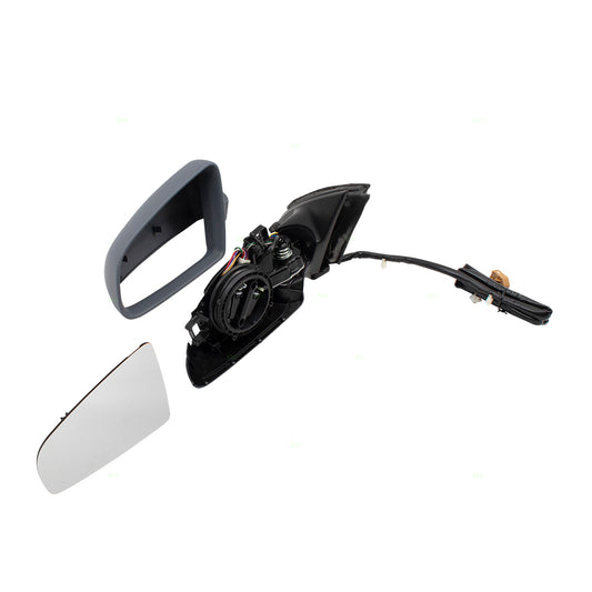 Brock Replacement Drivers Power Folding Side View Mirror Heated Memory Gray Left Compatible with A4 S4 RS4 8E1 858531AC01C