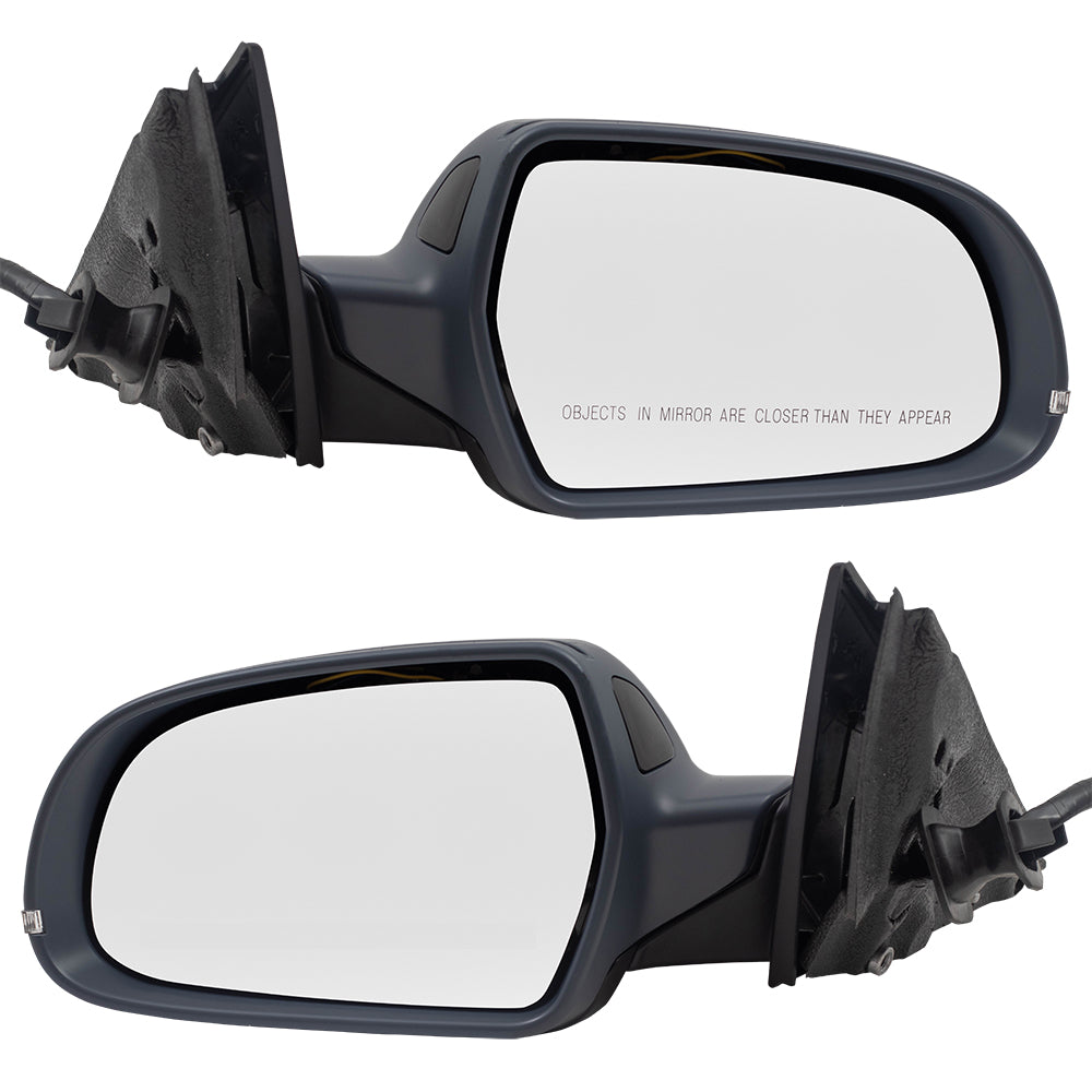 Brock Replacement Pair Power Mirrors Compatible with 2012-2016 A4 Sedan Wagon Driver and Passenger Set Power Folding Heated Signal fits 8K1857409AH01C 8K1857410AH01C